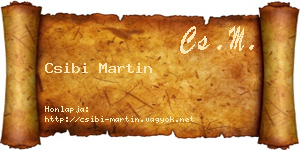 Csibi Martin névjegykártya